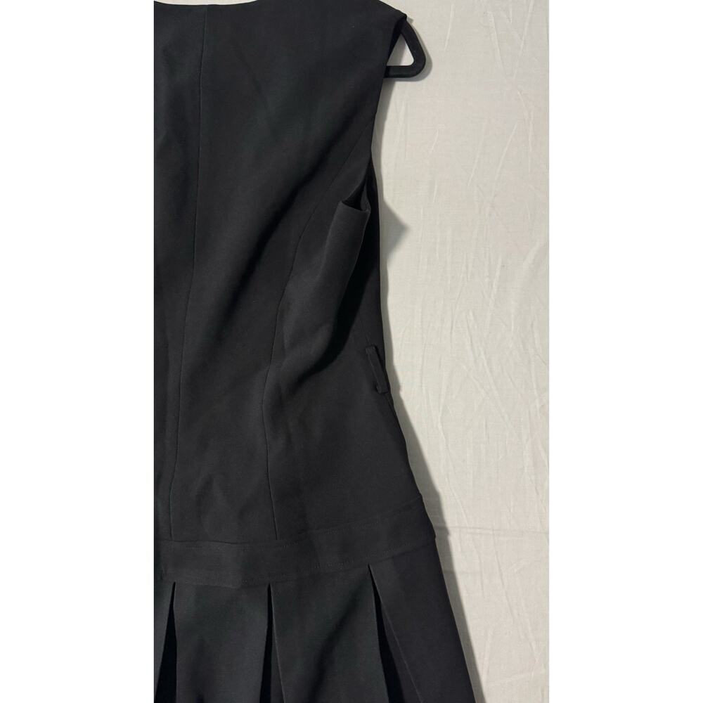 Commense Sleeveless Keyhole-Neck Pleated Black Mini Dress (No Belt inc) Size XL - Picture 7 of 10